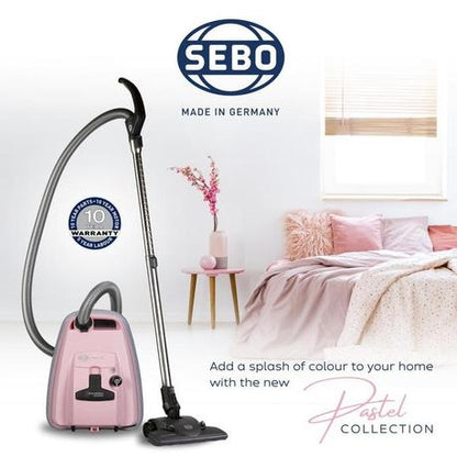 SEBO AIRBELT E1 Kombi Pastel Pink Canister Vacuum