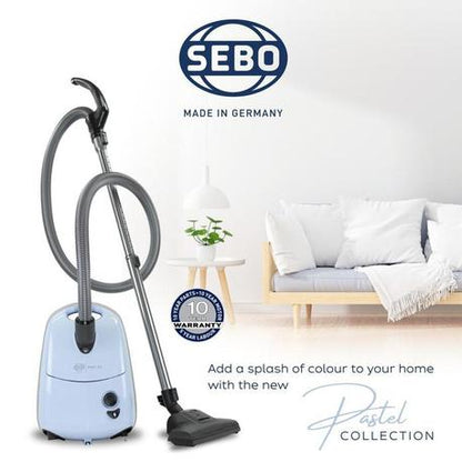 SEBO AIRBELT E2 Turbo Pastel Blue Canister Vacuum