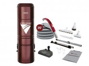 CYCLOVAC Central vacuum 625 hybrid with 110/24V electric attachment kit and Exclusive Cyclovac hose and handle - EBK360 powerhead - Hose 35 ft. (10.67 m)