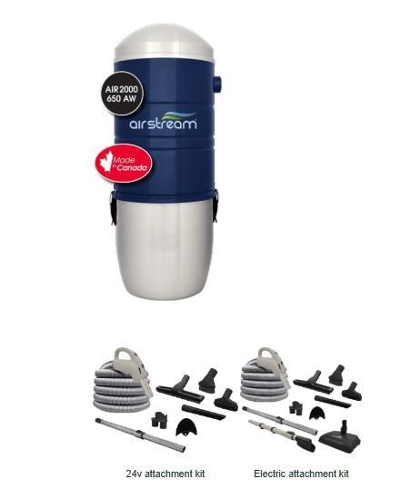 Airstream - AIR2000 Central Vacuum with hybrid HEPA filtration