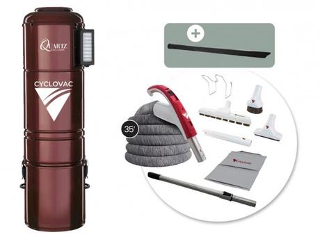 CYCLOVAC VCYQUARTZPA2 - Central vacuum Quartz Exclusive hybrid combo.