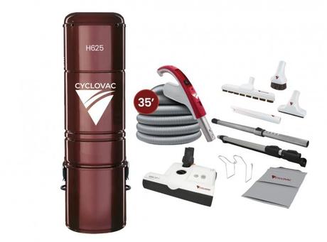 CYCLOVAC PRH625PEP35XS - Central vacuum 625 hybrid with 110/24V electric attachment kit combo.