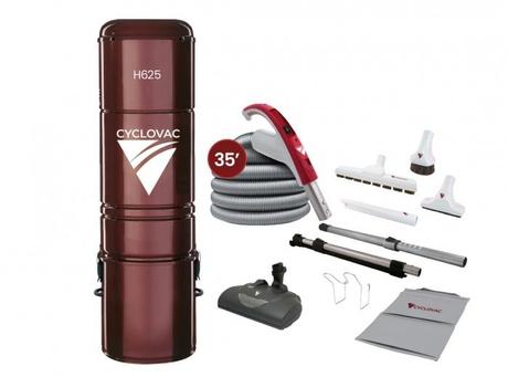CYCLOVAC PRH625PEP35XP - Central vacuum 625 hybrid with 110/24V electric attachment kit combo.