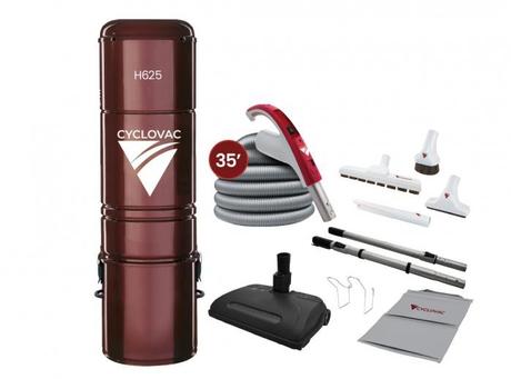 CYCLOVAC PRH625PEP35XB - Central vacuum 625 hybrid with 110/24V electric attachment kit combo.